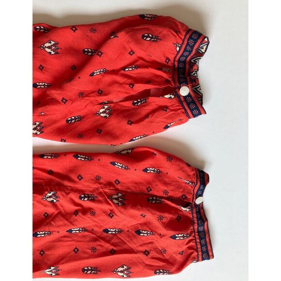 Spell Desert Wanderer Boho Playsuit Sunset Red Print Size 8 - Picture 8 of 10